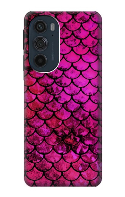 S3051 Pink Mermaid Fish Scale Case For Motorola Edge 30 Pro