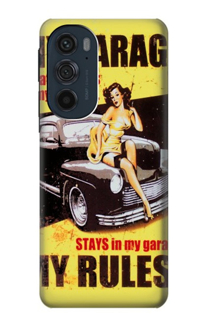 S3198 My Garage Pinup Girl Case For Motorola Edge 30 Pro