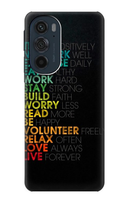 S3523 Think Positive Words Quotes Case For Motorola Edge 30 Pro