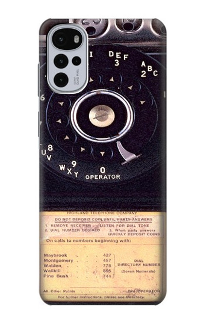 S0086 Payphone Vintage Case For Motorola Moto G22