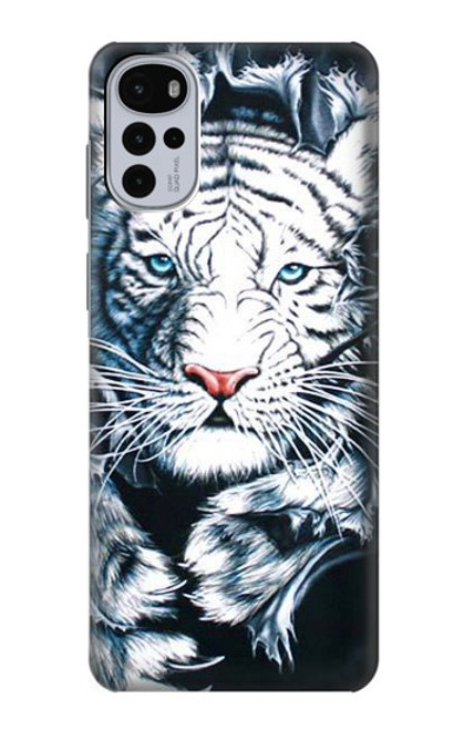 S0265 White Tiger Case For Motorola Moto G22