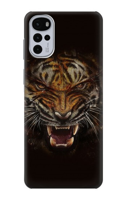 S0575 Tiger Face Case For Motorola Moto G22