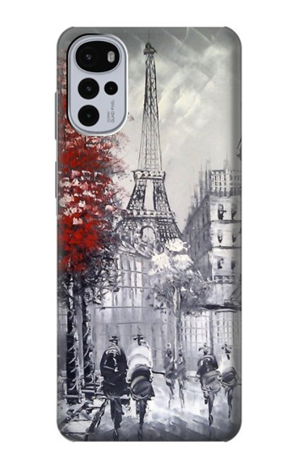 S1295 Eiffel Painting of Paris Case For Motorola Moto G22