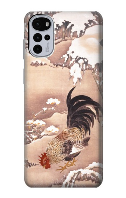 S1332 Ito Jakuchu Rooster Case For Motorola Moto G22