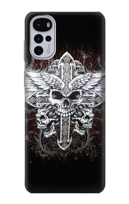 S1434 Skull Wing Tattoo Biker Case For Motorola Moto G22