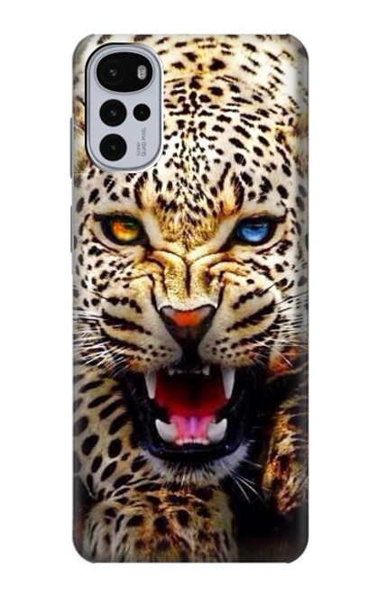 S1932 Blue Eyed Leopard Case For Motorola Moto G22