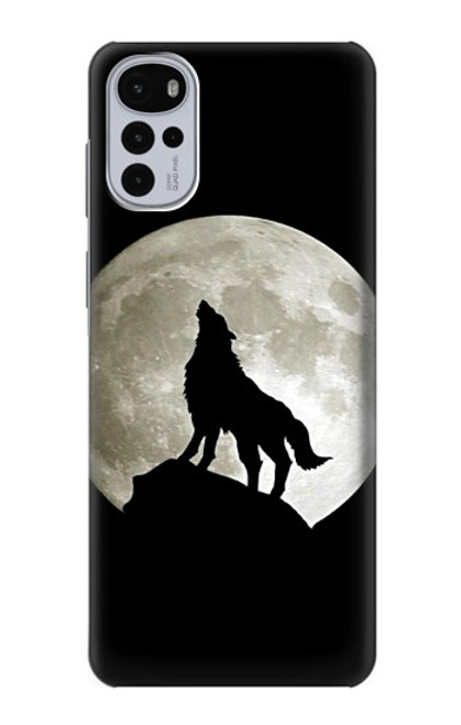 S1981 Wolf Howling at The Moon Case For Motorola Moto G22