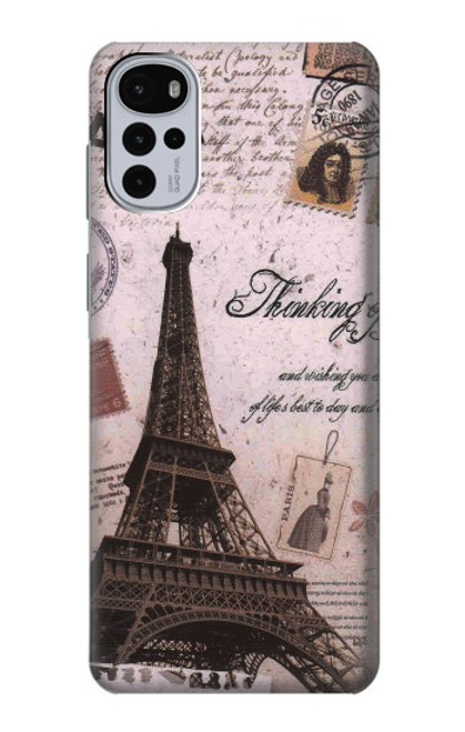 S2211 Paris Postcard Eiffel Tower Case For Motorola Moto G22