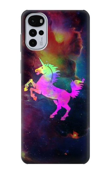 S2486 Rainbow Unicorn Nebula Space Case For Motorola Moto G22