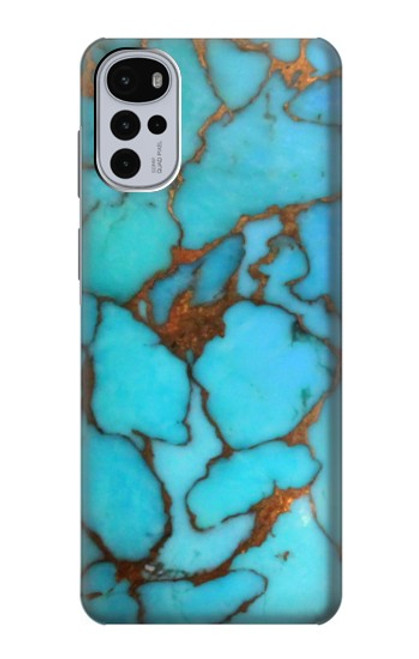 S2685 Aqua Turquoise Gemstone Graphic Printed Case For Motorola Moto G22