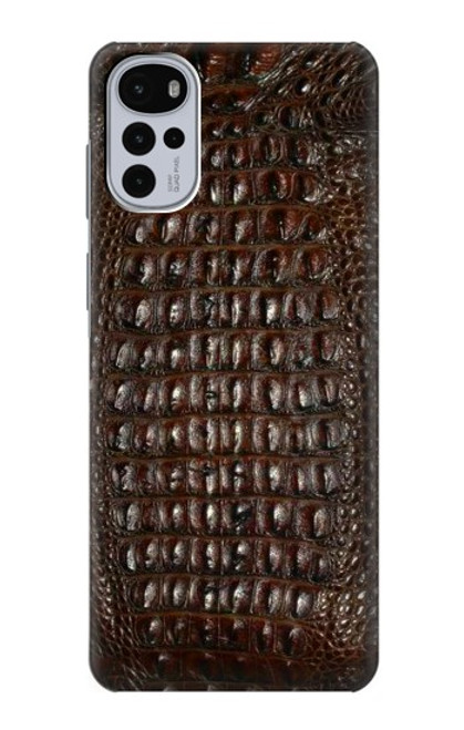 S2850 Brown Skin Alligator Graphic Printed Case For Motorola Moto G22