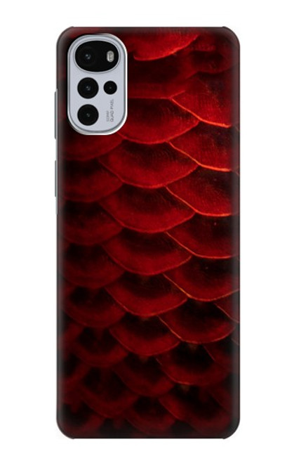 S2879 Red Arowana Fish Scale Case For Motorola Moto G22