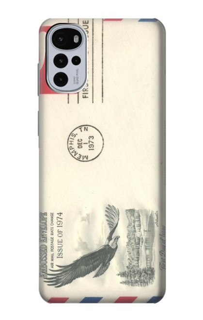 S3551 Vintage Airmail Envelope Art Case For Motorola Moto G22