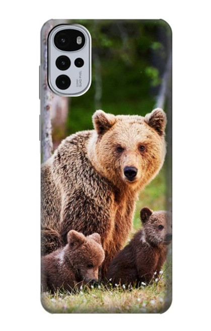 S3558 Bear Family Case For Motorola Moto G22