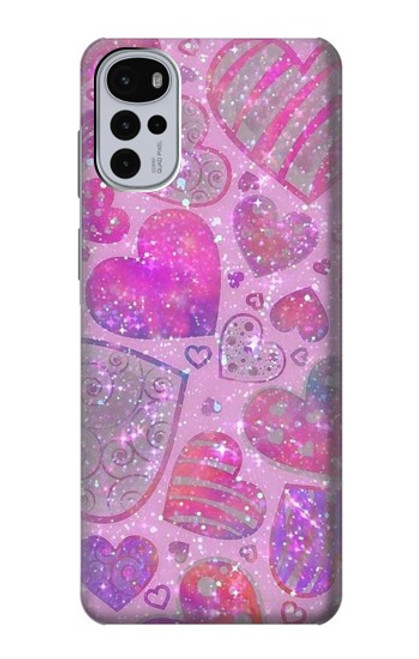 S3710 Pink Love Heart Case For Motorola Moto G22