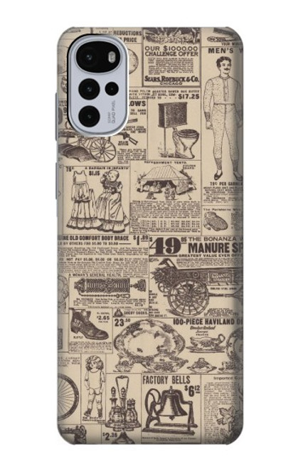 S3819 Retro Vintage Paper Case For Motorola Moto G22