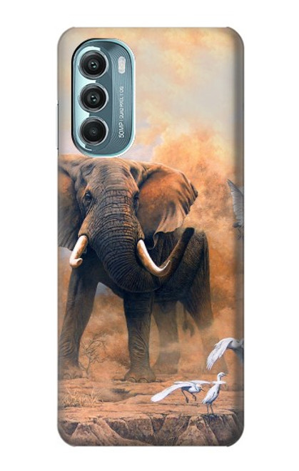 S1292 Dusty Elephant Egrets Case For Motorola Moto G Stylus 5G (2022)