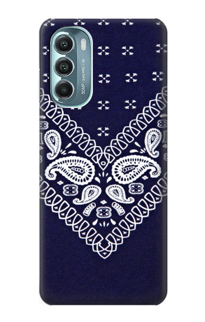 S3357 Navy Blue Bandana Pattern Case For Motorola Moto G Stylus 5G (2022)