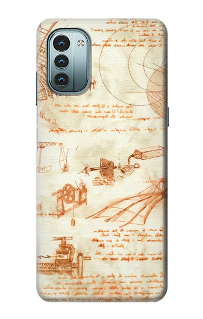 S0566 Technical Drawing Da Vinci Case For Nokia G11, G21