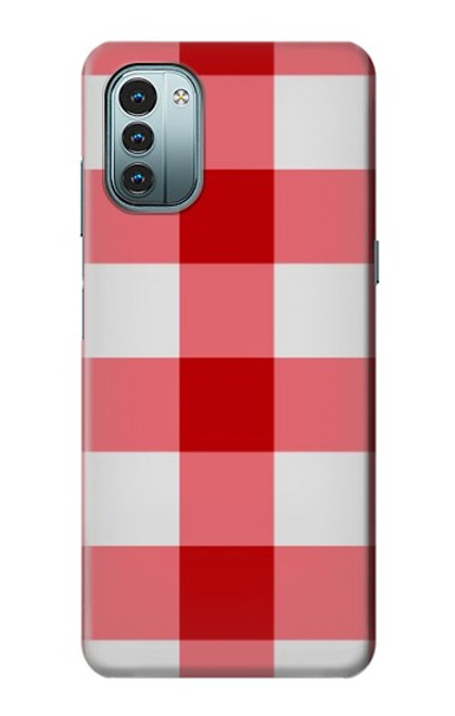S3535 Red Gingham Case For Nokia G11, G21