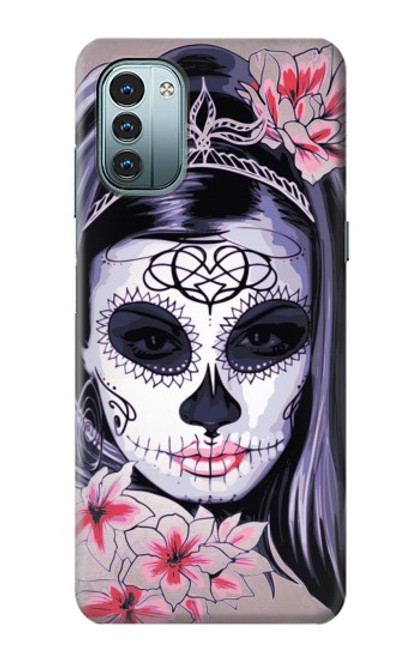 S3821 Sugar Skull Steam Punk Girl Gothic Case For Nokia G11, G21