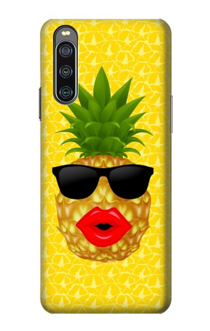 S2443 Funny Pineapple Sunglasses Kiss Case For Sony Xperia 10 IV