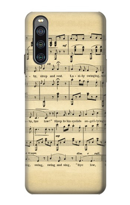 S2504 Vintage Music Sheet Case For Sony Xperia 10 IV