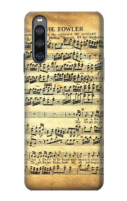 S2667 The Fowler Mozart Music Sheet Case For Sony Xperia 10 IV