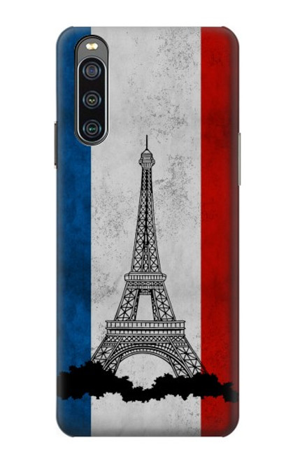 S2859 Vintage France Flag Eiffel Tower Case For Sony Xperia 10 IV