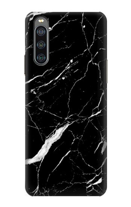 S2895 Black Marble Graphic Printed Case For Sony Xperia 10 IV