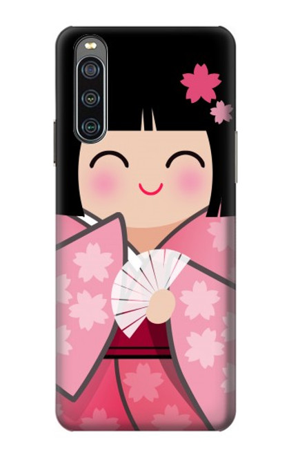 S3042 Japan Girl Hina Doll Kimono Sakura Case For Sony Xperia 10 IV