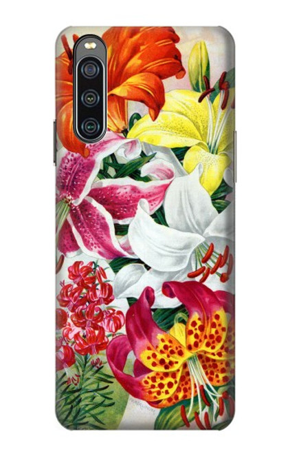 S3205 Retro Art Flowers Case For Sony Xperia 10 IV