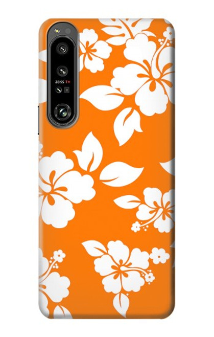S2245 Hawaiian Hibiscus Orange Pattern Case For Sony Xperia 1 IV
