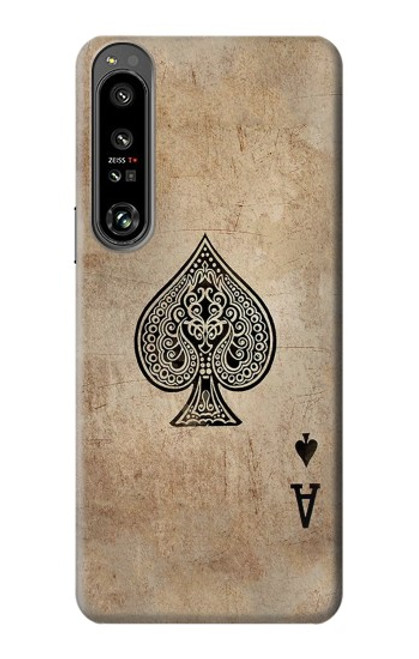 S2928 Vintage Spades Ace Card Case For Sony Xperia 1 IV