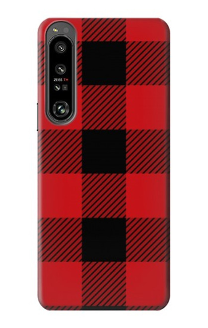 S2931 Red Buffalo Check Pattern Case For Sony Xperia 1 IV