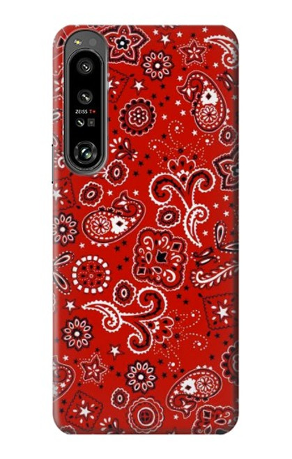 S3354 Red Classic Bandana Case For Sony Xperia 1 IV