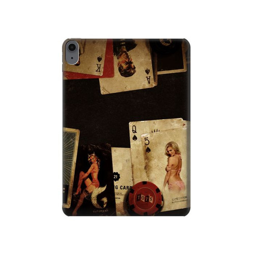 S1069 Old Vintage Sexy Poker Hard Case For iPad Air (2022, 2020), Air 11 (2024,2025), Pro 11 (2022)