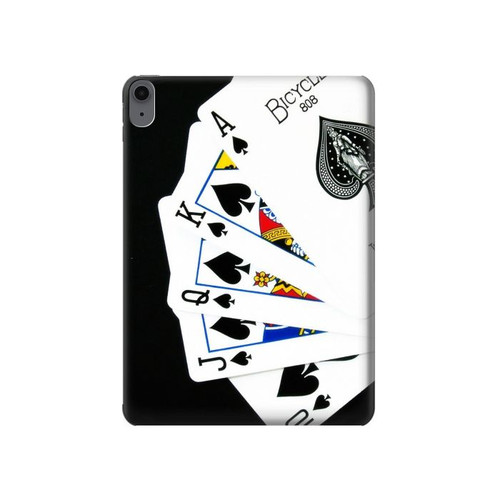 S1078 Poker Royal Straight Flush Hard Case For iPad Air (2020, 2022), Air 11 (2024,2025,2026), Pro 11 (2022)