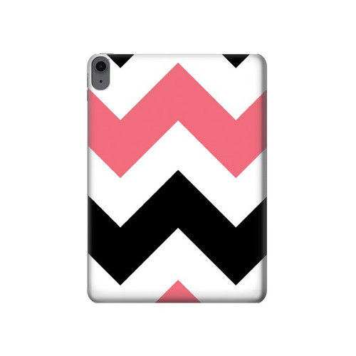 S1849 Pink Black Chevron Zigzag Hard Case For iPad Air (2022, 2020), Air 11 (2024,2025), Pro 11 (2022)