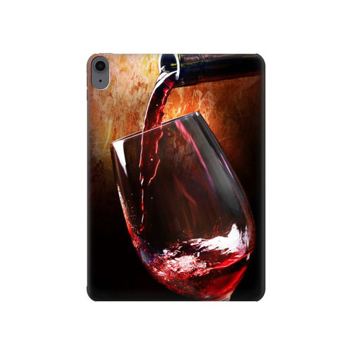 S2396 Red Wine Bottle And Glass Hard Case For iPad Air (2020, 2022), Air 11 (2024,2025,2026), Pro 11 (2022)