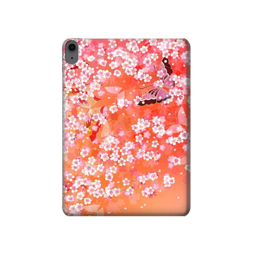 S2543 Japanese Kimono Style Flower Pattern Hard Case For iPad Air (2020, 2022), Air 11 (2024,2025,2026), Pro 11 (2022)