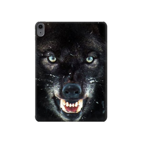 S2823 Black Wolf Blue Eyes Face Hard Case For iPad Air (2020, 2022), Air 11 (2024,2025,2026), Pro 11 (2022)