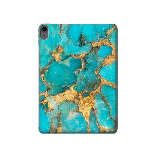S2906 Aqua Turquoise Stone Hard Case For iPad Air (2022,2020, 4th, 5th), iPad Pro 11 (2022, 6th)