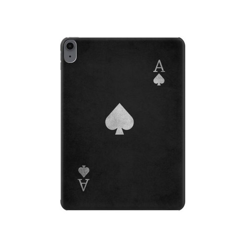S3152 Black Ace of Spade Hard Case For iPad Air (2020, 2022), Air 11 (2024,2025,2026), Pro 11 (2022)