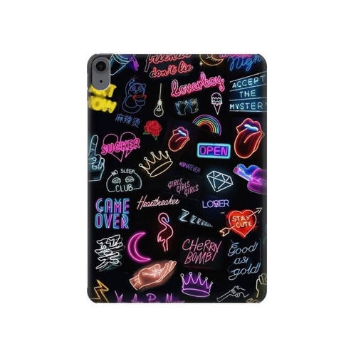 S3433 Vintage Neon Graphic Hard Case For iPad Air (2022,2020, 4th, 5th), iPad Pro 11 (2022, 6th)