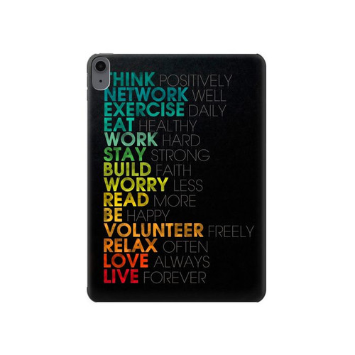 S3523 Think Positive Words Quotes Hard Case For iPad Air (2022,2020, 4th, 5th), iPad Pro 11 (2022, 6th)