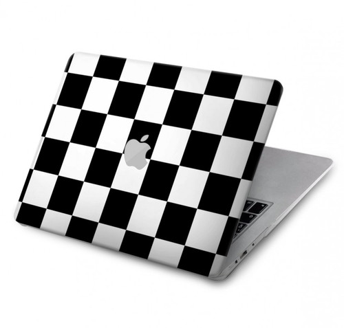 S1611 Black and White Check Chess Board Hard Case For MacBook Air 13″ (2022,2024) - A2681, A3113