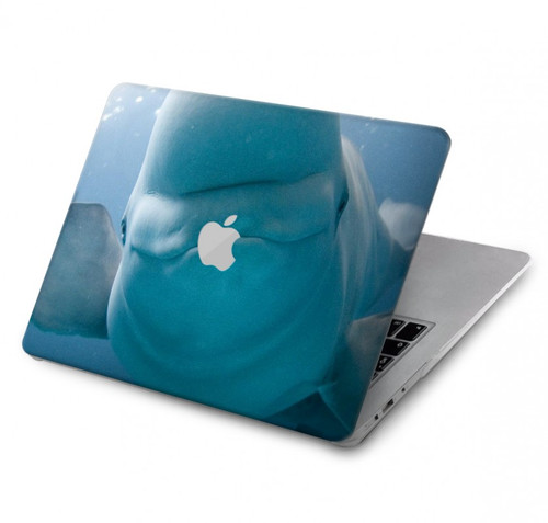S1801 Beluga Whale Smile Whale Hard Case For MacBook Air 13″ (2022,2024) - A2681, A3113