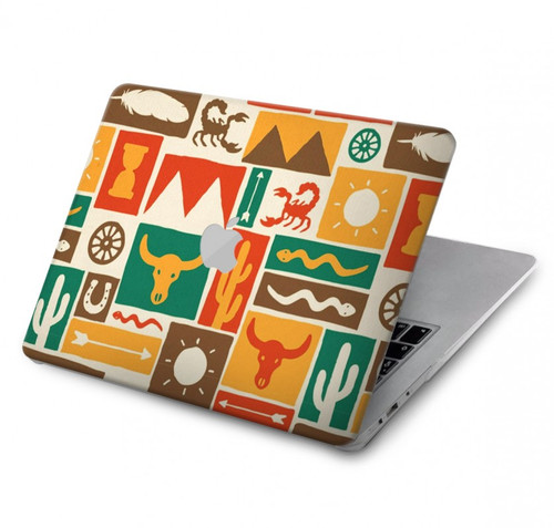 S1873 Western Pattern Hard Case For MacBook Air 13″ (2022,2024) - A2681, A3113