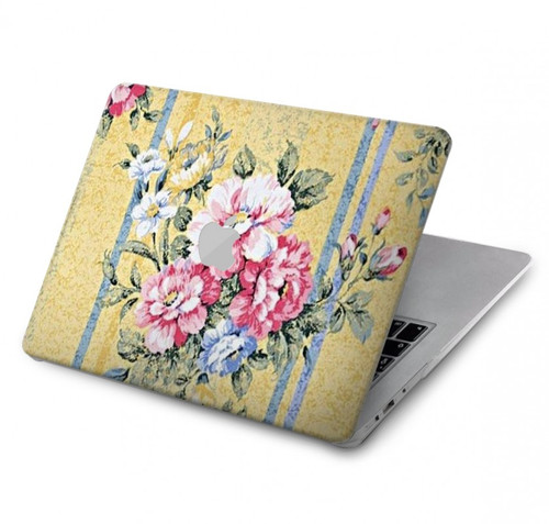 S2229 Vintage Flowers Hard Case For MacBook Air 13″ (2022,2025) - A2681, A3113, A3240